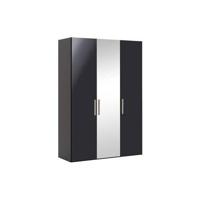 Goossens Kledingkast Easy Storage Ddk, Kledingkast 153 cm breed, 220 cm hoog, 2x draaideur en 1x spiegel draaideur midden - thumbnail