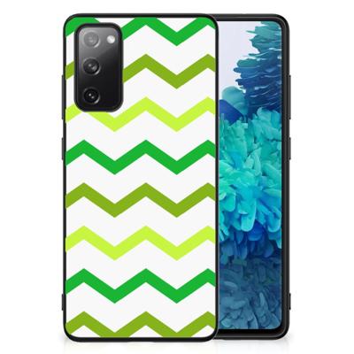 Samsung Galaxy S20 FE Back Case Zigzag Groen