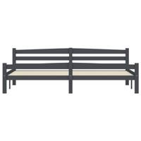 Bedframe massief grenenhout donkergrijs 200x200 cm - thumbnail