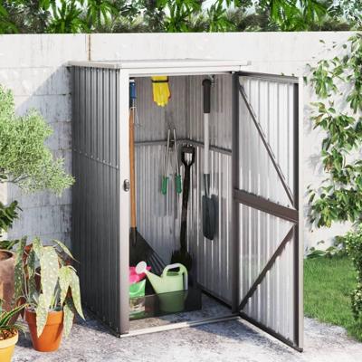 VidaXL Tuinschuur 88x89x161 cm gegalvaniseerd staal grijs