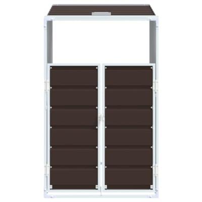 Containerberging voor 1 container 72x81x115 cm staal bruin - thumbnail