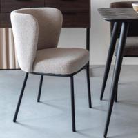 ZILT Eetkamerstoel 'Mattie' Bouclé, kleur Beige - thumbnail