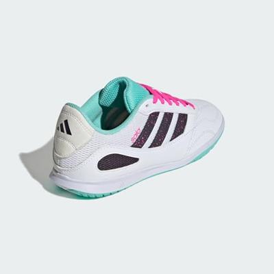 adidas Super Sala III Zaalvoetbalschoenen (IN) Kids Wit Zwart Turquoise Roze
