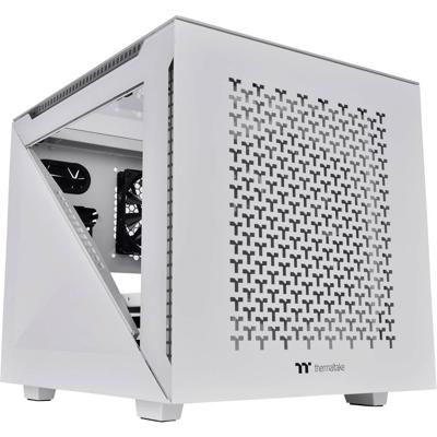 Thermaltake Divider 200 TG Air Snow Micro-tower PC-behuizing Wit 2 voorgeïnstalleerde ventilators, Zijvenster, Stoffilter