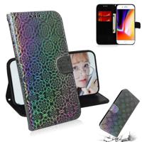 iPhone 7 Plus & 8 Plus Kleurrijk abstract bloemen patroon PU leren Flip Hoesje met houder, magnetische sluiting, draagriem en opbergruimte voor pinpas - thumbnail
