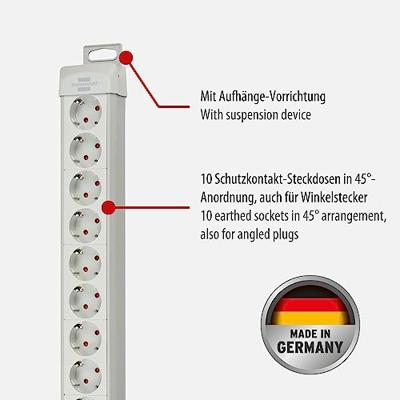 Brennenstuhl Premium-Line stekkerdoos 10-voudig lichtgrijs 3m H05VV-F 3G1,5 - 1955500100