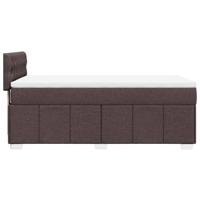 Boxspring met matras stof donkerbruin 90x190 cm - thumbnail