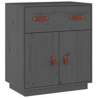 Dressoir 65,5x40x75 cm massief grenenhout grijs - thumbnail