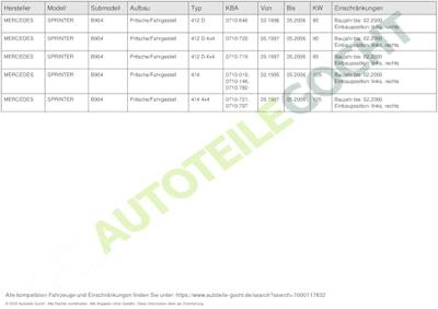 Koplampglas links 205342LA1