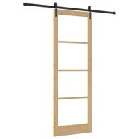 Schuifdeur ORKDAL Bruin 83 x 232 cm Massief grenenhout - thumbnail
