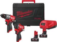Milwaukee m12 fpp2x2-402x m12 fuel powerpack | m12 fpd2, m12 fciwf12g3, 2 x m12 b4, 1 x c12c lader, 1 x hd box - 4933498741 - thumbnail