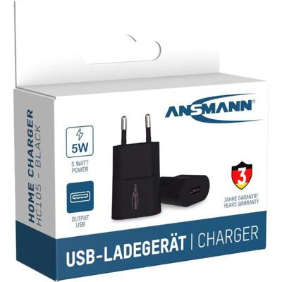 Ansmann HomeCharger HC105 USB-oplader 5 W 1x USB-A Zwart Binnen