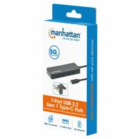 Manhattan 168410 USB 3.0-hub Zwart - thumbnail