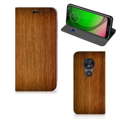 Motorola Moto G7 Play Book | Wallet Case | Donker Hout