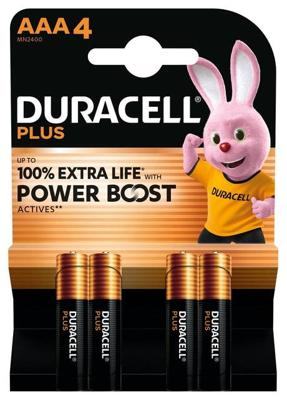 Batterij duracell plus powerboost 4x aaa | 10 stuks
