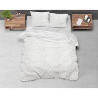 Sleeptime Velvet Uni Dekbedovertrek Wit 140 x 220 cm - thumbnail