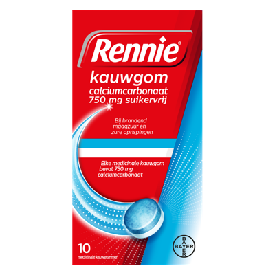 Rennie Calciumcarbonaat 750 mg Suikervrij bij Jumbo