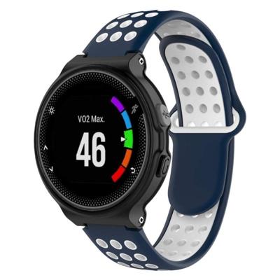 Dubbele kleur Silicone polsbandje Sport voor Garmin Forerunner 220 / aanpak S5 / S20 (blauw wit)