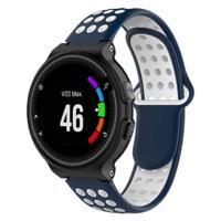 Dubbele kleur Silicone polsbandje Sport voor Garmin Forerunner 220 / aanpak S5 / S20 (blauw wit) - thumbnail