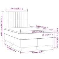Boxspring met matras stof taupe 120x190 cm - thumbnail