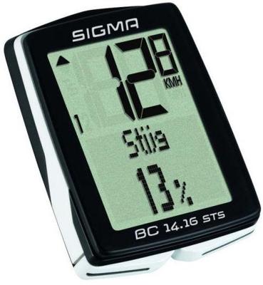 Sigma BC 14,16 STS CAD Kilometerteller 24 functies Cadans - Zwart