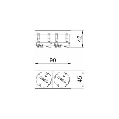 OBO Bettermann 6120105 Apparaatinzet 2-voudig stopcontact (b x h x d) 90 x 45 x 42 mm Oranje 1 stuk(s)