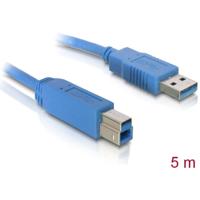 Delock USB-kabel USB 3.2 Gen1 USB-A stekker, USB-B stekker 5.00 m Blauw Vergulde steekcontacten 82582 - thumbnail