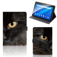 Lenovo Tab E10 Flip Case Zwarte Kat - thumbnail