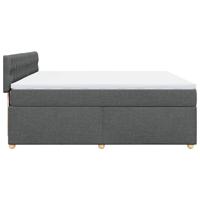 Boxspring met matras stof donkergrijs 180x200 cm - thumbnail