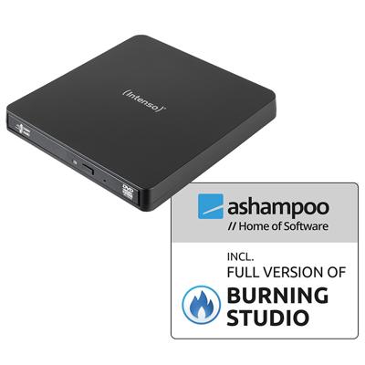 Intenso EOD 400D Slim Externe DVD-brander Retail Micro-USB 3.2 Gen 1 (USB 3.0) Zwart