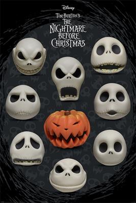 Poster Nightmare Before Christmas - Many Faces of Jack 61x91,5cm Poster Nightmare Before Christmas - Many Faces of Jack 61x91,5cm