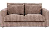 Goossens Bank Ravenia bruin, stof, 2-zits, stijlvol landelijk - thumbnail