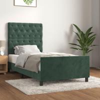 Bedframe zonder matras 80x200 cm fluweel donkergroen - thumbnail