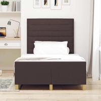 Bedframe met hoofdeinde Donkerbruin 120 x 190 cm Stof - thumbnail