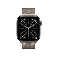 Apple Watch Series 11 GPS + Cellular - 42 mm - Natuurlijke titanium kast - Natuurlijke Milanese band - thumbnail
