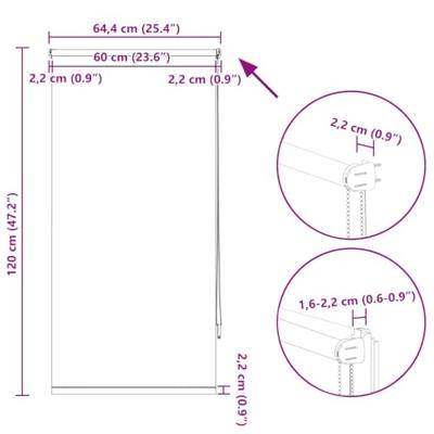 VidaXL Rolgordijn verduisterend 60 x 120 cm wit
