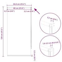 VidaXL Rolgordijn verduisterend 60 x 120 cm wit - thumbnail