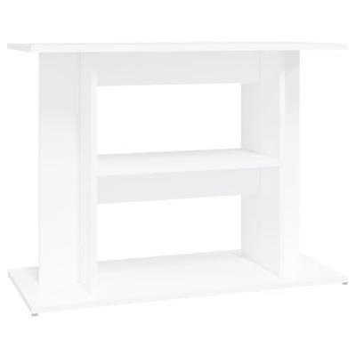 VidaXL Aquariumstandaard 80x35x60 cm bewerkt hout wit - thumbnail