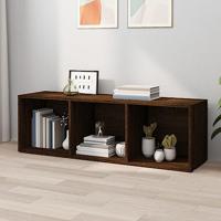 Boekenkast/tv-meubel 36x30x114 cm bruin eikenkleur - thumbnail