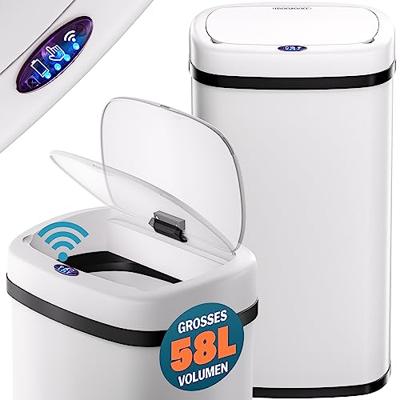 Vuilnisbak opent automatisch met Sensor Creme-wit 58L