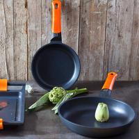 Pan BRA A281224 Ø 24 cm TEFLON Zwart Oranje Aluminium Gehard aluminium Ø 24 cm - thumbnail