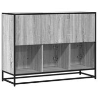 Dressoir 100x35x76 cm bewerkt hout grijs sonoma eikenkleurig - thumbnail