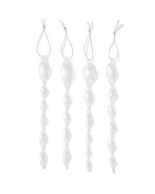 HEMA Kersthangers glas - 4 stuks (wit)