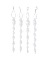 HEMA Kersthangers glas - 4 stuks (wit) - thumbnail