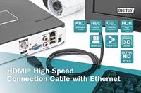 Digitus DB-330123-030-S HDMI-kabel HDMI Aansluitkabel HDMI-A-stekker, HDMI-A-stekker 3.00 m Zwart 4K UHD, Audio Return Channel (ARC) - thumbnail