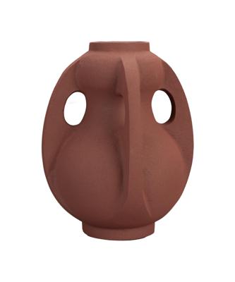 Dutchbone Vaas 'Thiago' 30cm hoog, kleur Terra