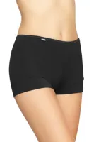 Dames boxershort katoen 38842 - Comfort short - katoenen ondergoed - wit -zwart - huidskleur - badstof kruisje - thumbnail