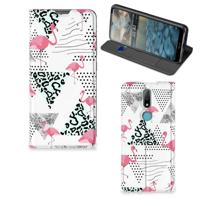 Nokia 2.4 | Hoesje maken | Flamingo Triangle - thumbnail