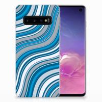 Samsung Galaxy S10 | TPU bumper | Waves Blue - thumbnail