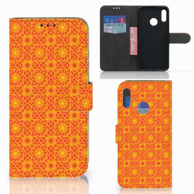 Huawei P Smart 2019 Telefoon Hoesje Batik Oranje Huawei P Smart 2019 Telefoon Hoesje Batik Oranje